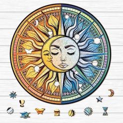 Sun And Moon Image Wooden Puzzle