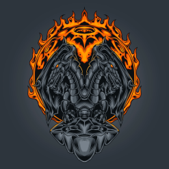 Dragon Two Headed Image Wooden Puzzle