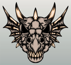 Dragon Skull Image Wooden Puzzle