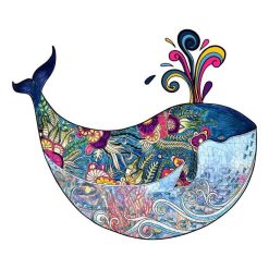 Sea Whale Image Wooden Puzzle