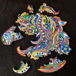 Colorful Horse Image Wooden Puzzle