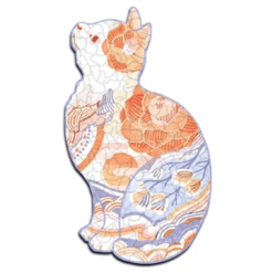 Orange Cat Image Wooden Puzzle