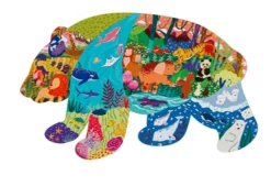 Colorful Panda Image Wooden Puzzle