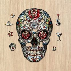 Sugar Skull Image Wooden Puzzle