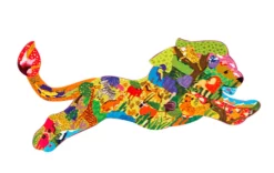 Colorful Kid King Lion Image Wooden Puzzle