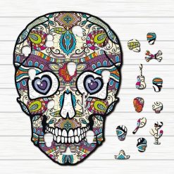 Sugar Skull Image Wooden Puzzle